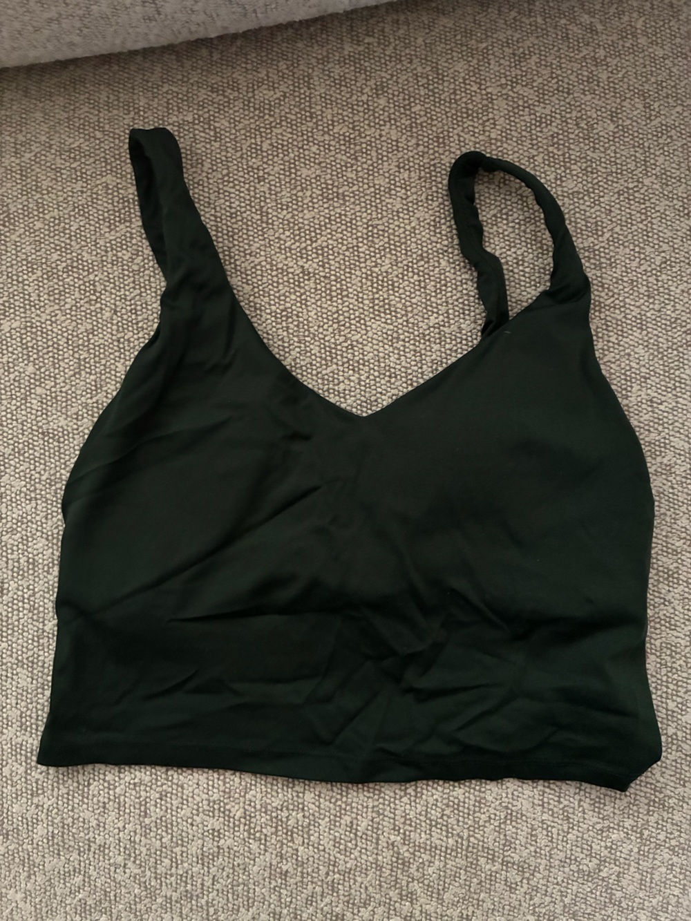aerie Deep Forest Green Scoop Neck sports bra